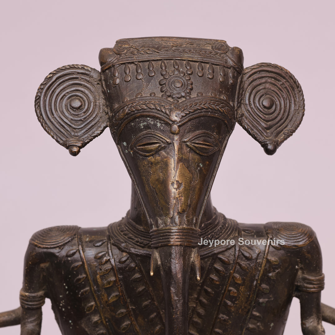 Handcrafted Brass Dhokra Tribal Musician Sculpture