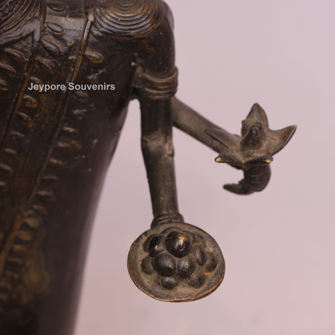 Handcrafted Brass Dhokra Tribal Musician Sculpture