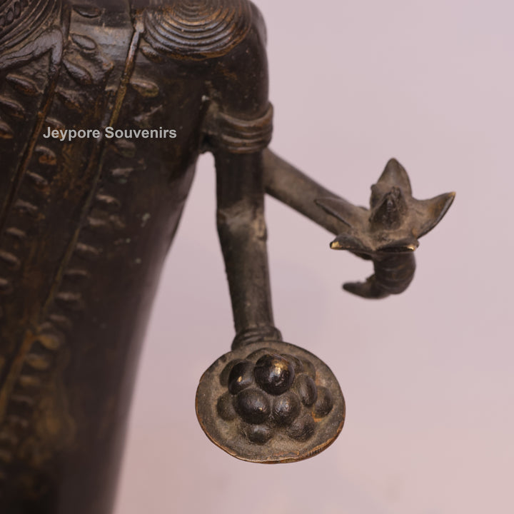 Handcrafted Brass Dhokra Tribal Musician Sculpture