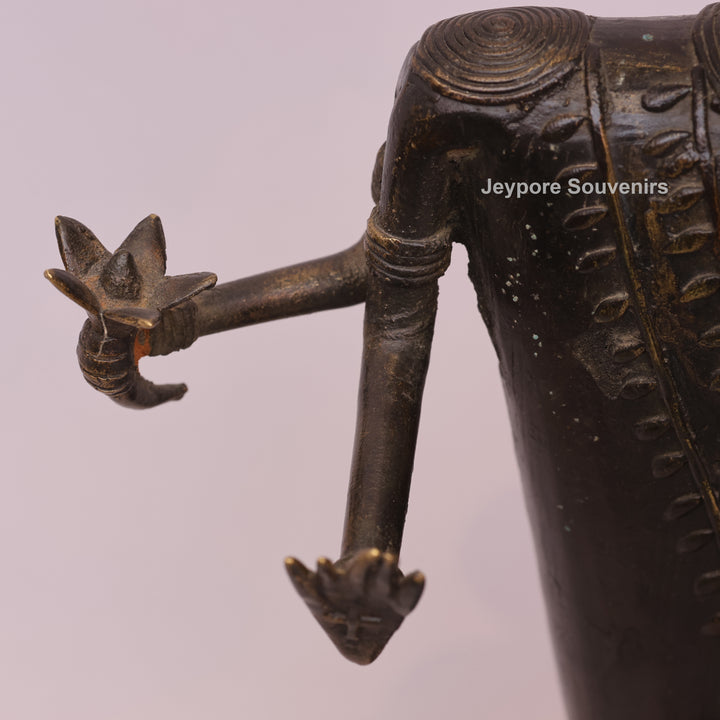 Handcrafted Brass Dhokra Tribal Musician Sculpture