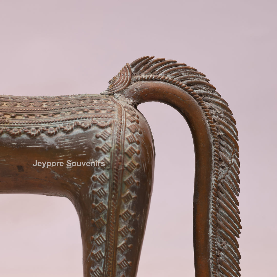 Handcrafted Antique Dhokra Brass Horse Statue