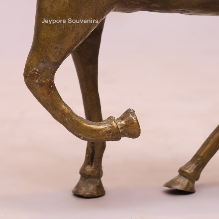 Handcrafted Traditional Indian Dhokra Brass Horse Statue