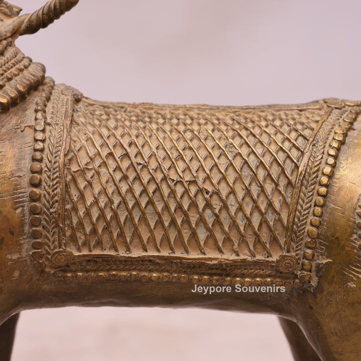 Handcrafted Traditional Indian Dhokra Brass Horse Statue