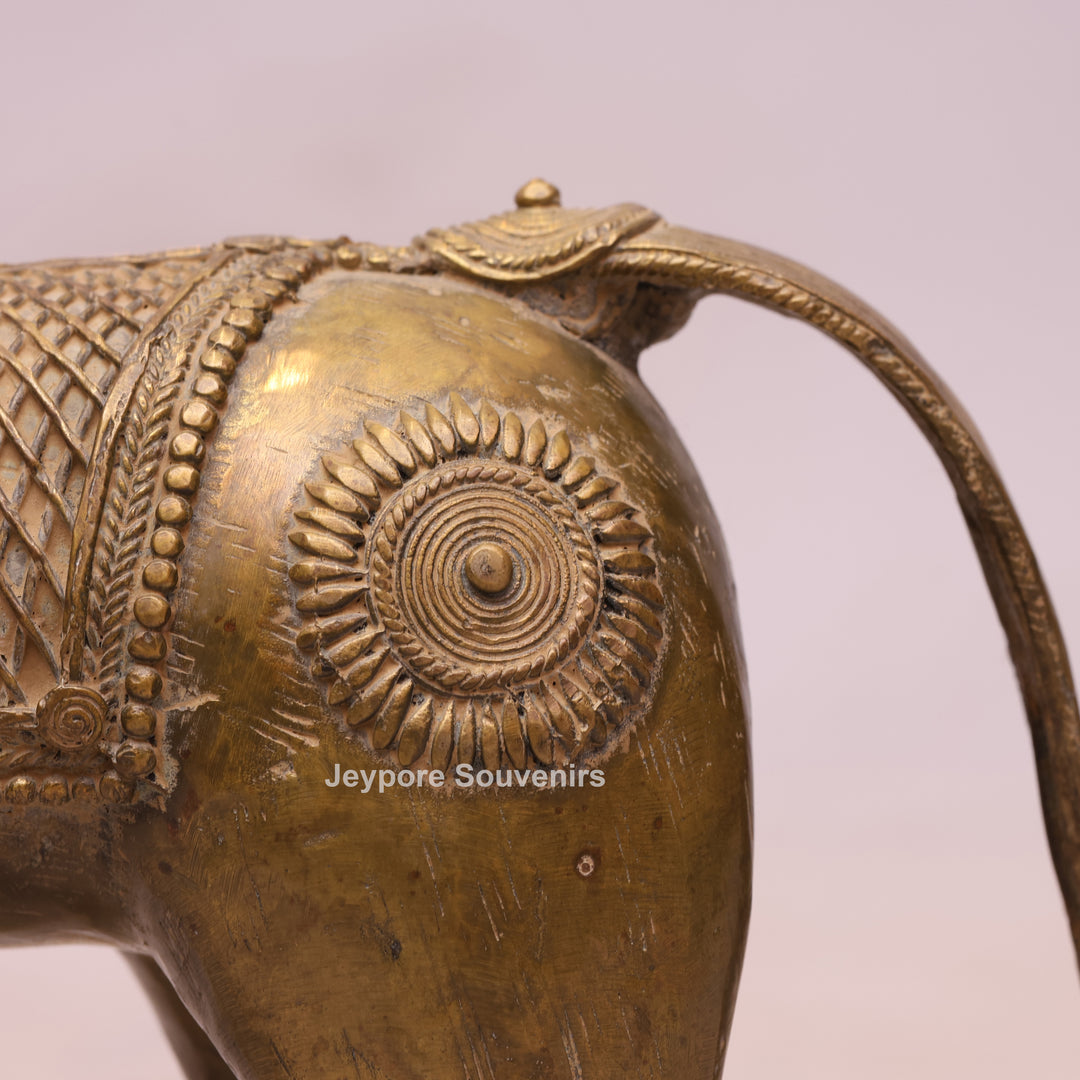 Handcrafted Traditional Indian Dhokra Brass Horse Statue