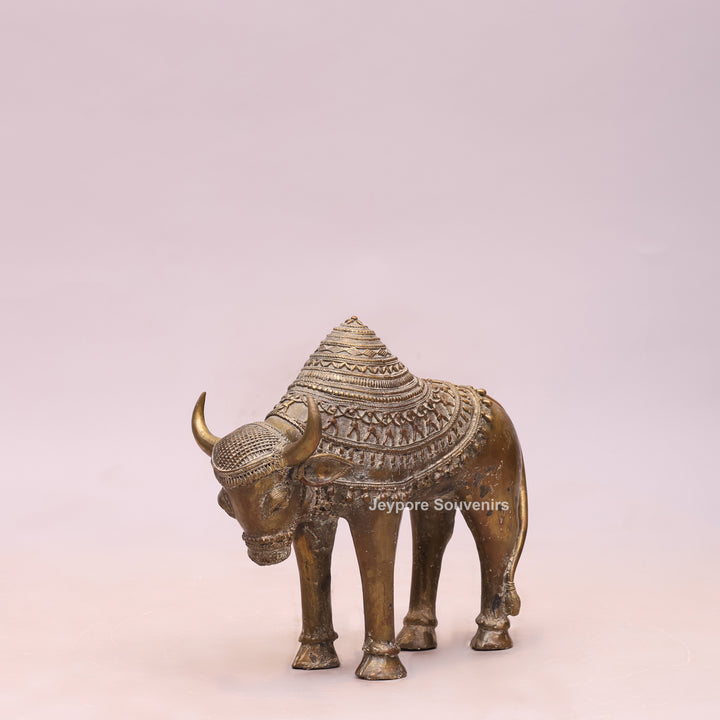 Handcrafted Brass Dhokra Nandi Bull Sculpture