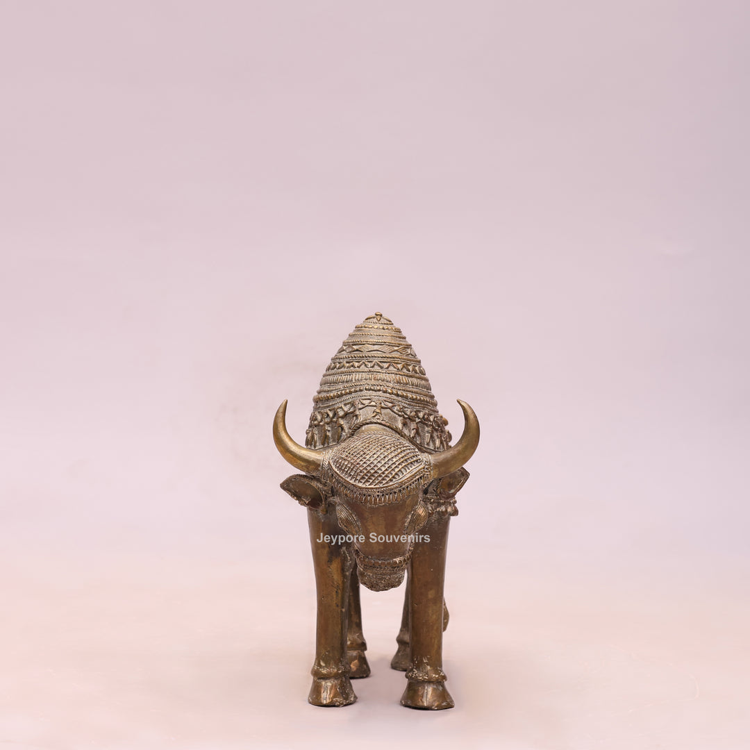 Handcrafted Brass Dhokra Nandi Bull Sculpture