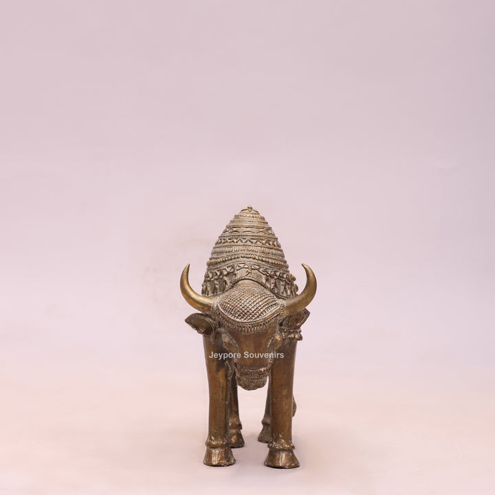 Handcrafted Brass Dhokra Nandi Bull Sculpture