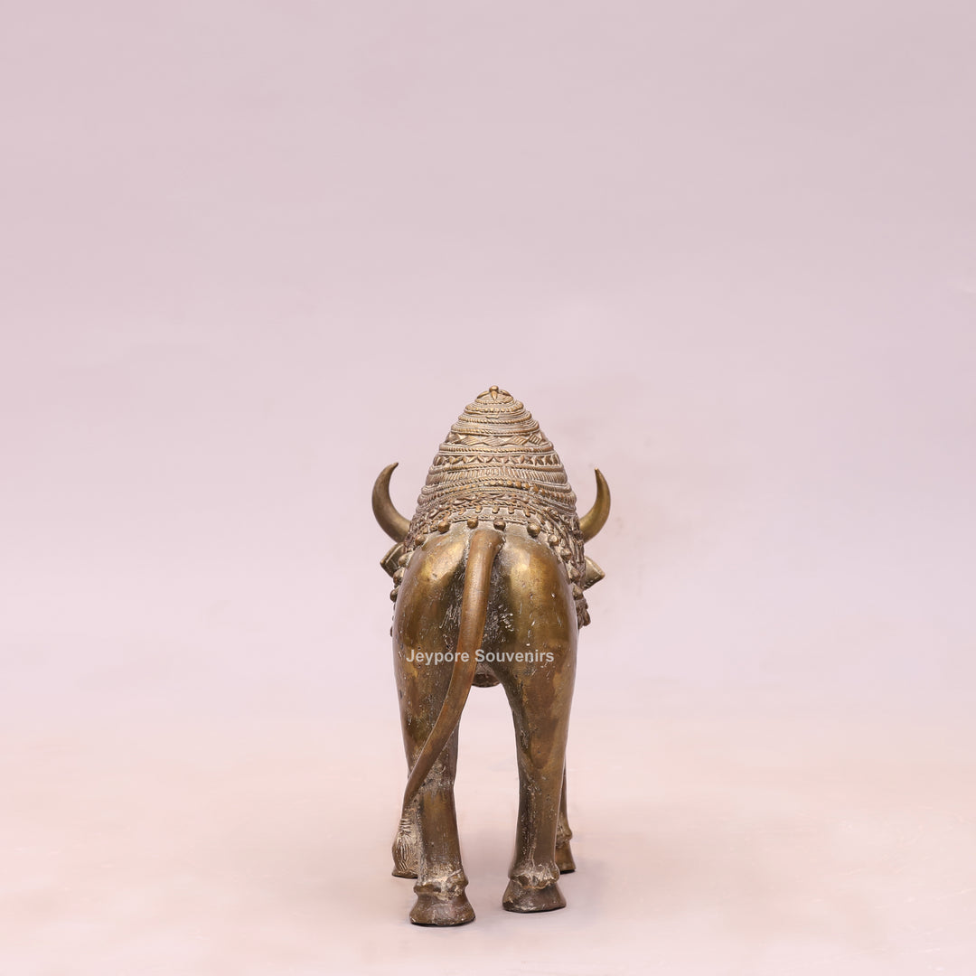 Handcrafted Brass Dhokra Nandi Bull Sculpture
