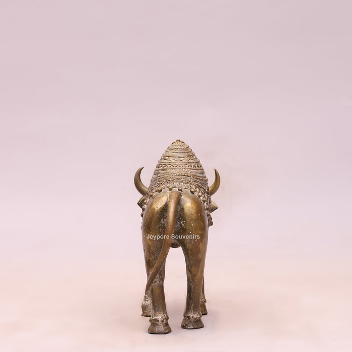 Handcrafted Brass Dhokra Nandi Bull Sculpture