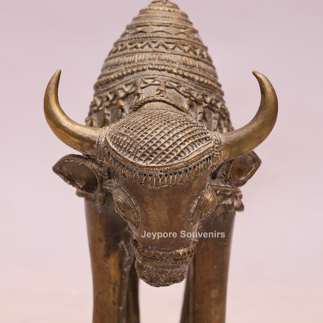Handcrafted Brass Dhokra Nandi Bull Sculpture
