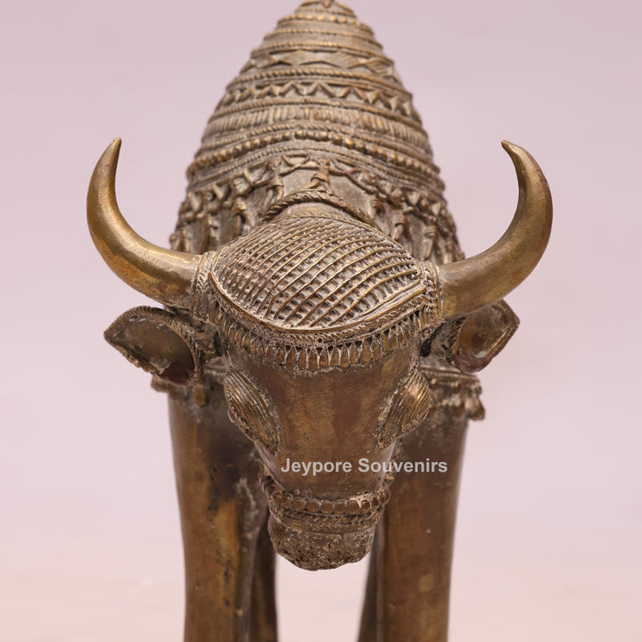 Handcrafted Brass Dhokra Nandi Bull Sculpture