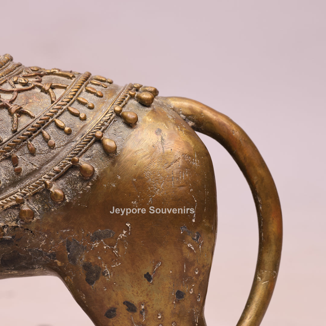Handcrafted Brass Dhokra Nandi Bull Sculpture