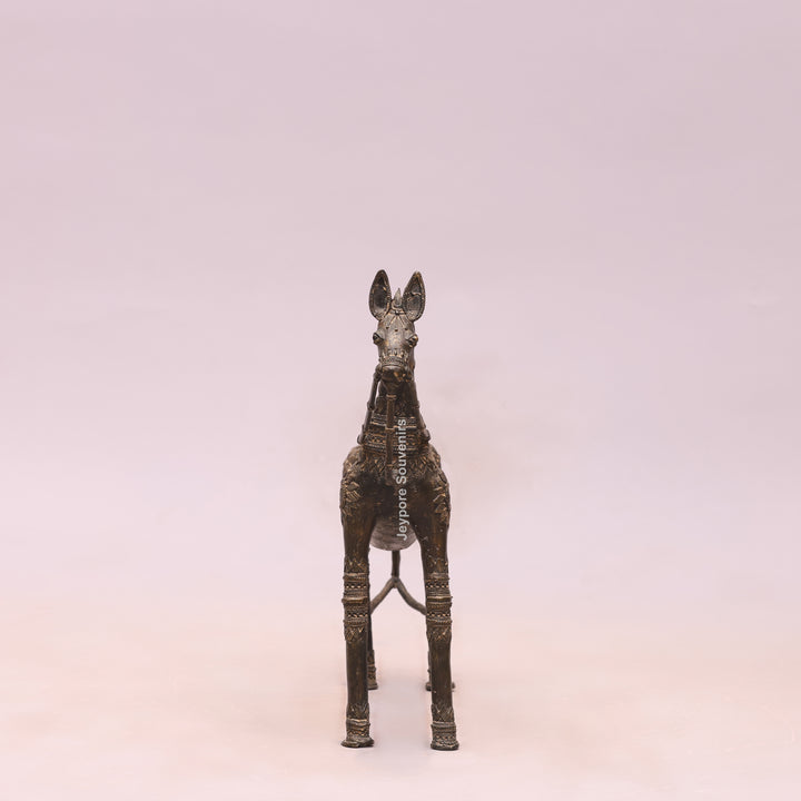 Handcrafted Antique Brass Horse Sculpture - Traditional Lost-Wax Art