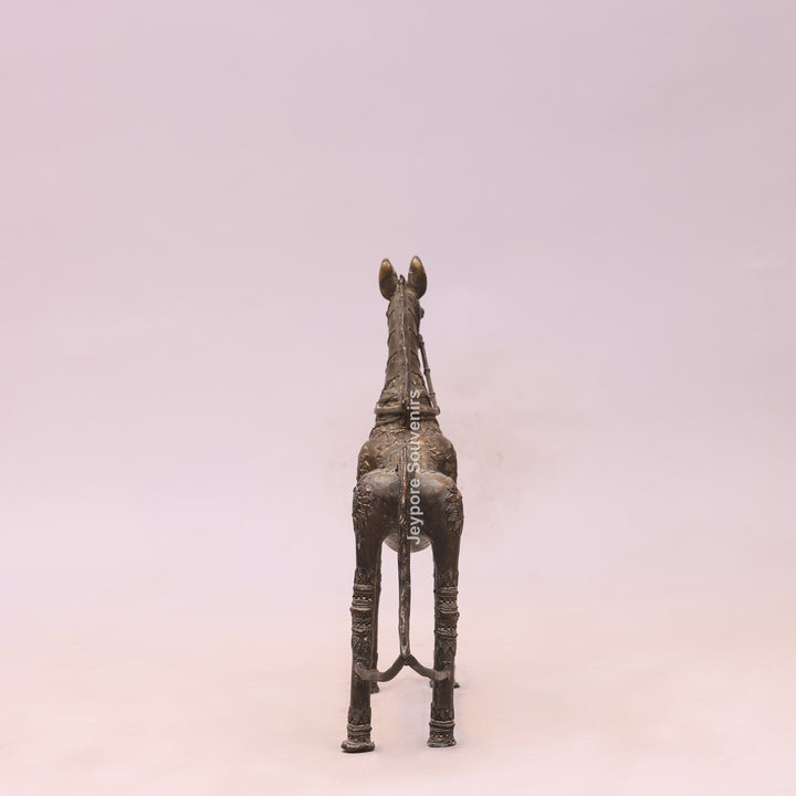 Handcrafted Antique Brass Horse Sculpture - Traditional Lost-Wax Art