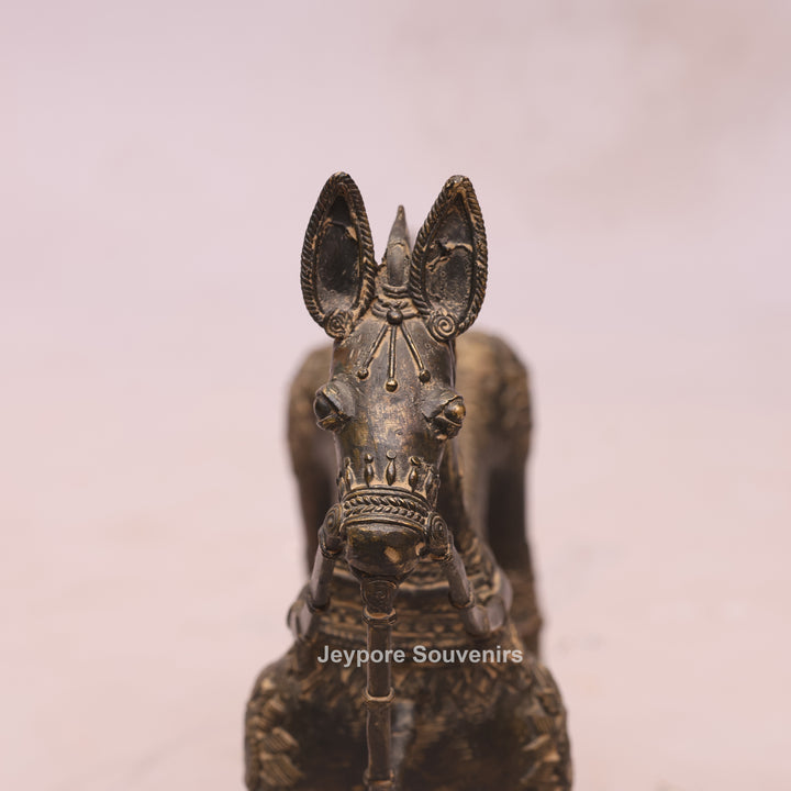 Handcrafted Antique Brass Horse Sculpture - Traditional Lost-Wax Art