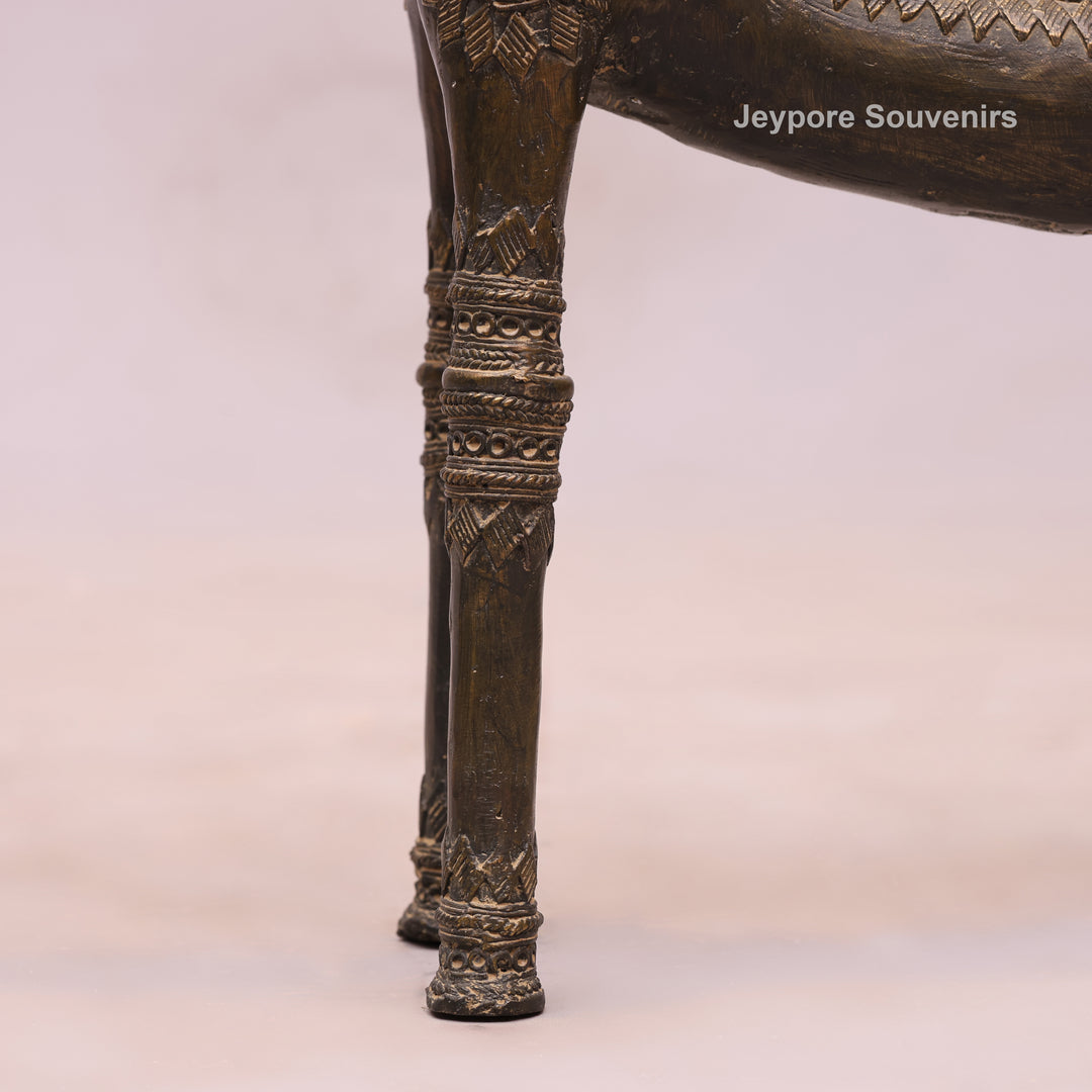 Handcrafted Antique Brass Horse Sculpture - Traditional Lost-Wax Art