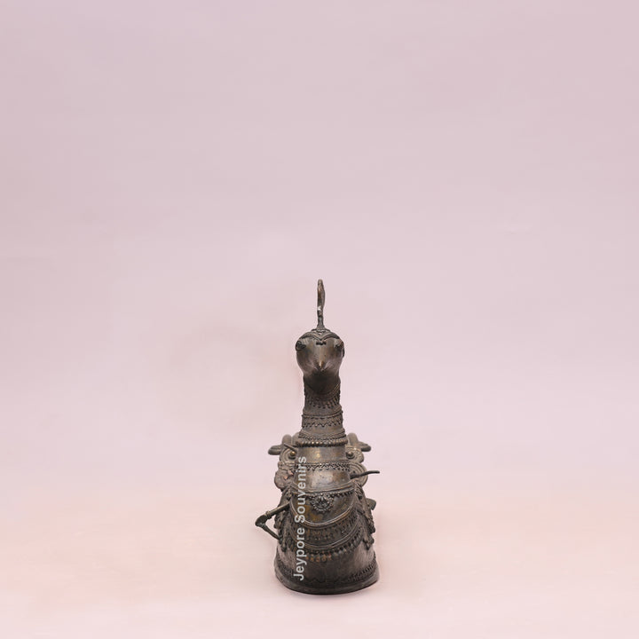 Traditional Brass Bastar Dhokra Art Tribal Swan Boat Sculpture