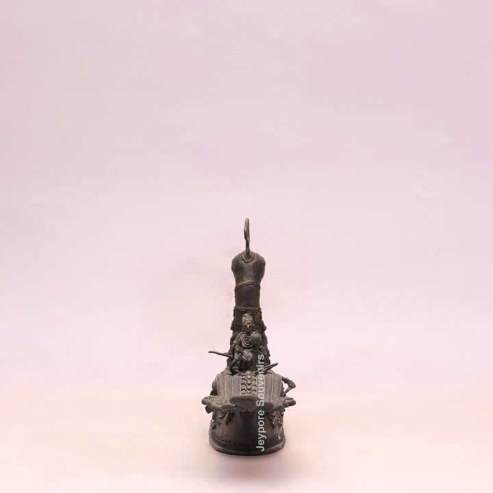 Traditional Brass Bastar Dhokra Art Tribal Swan Boat Sculpture