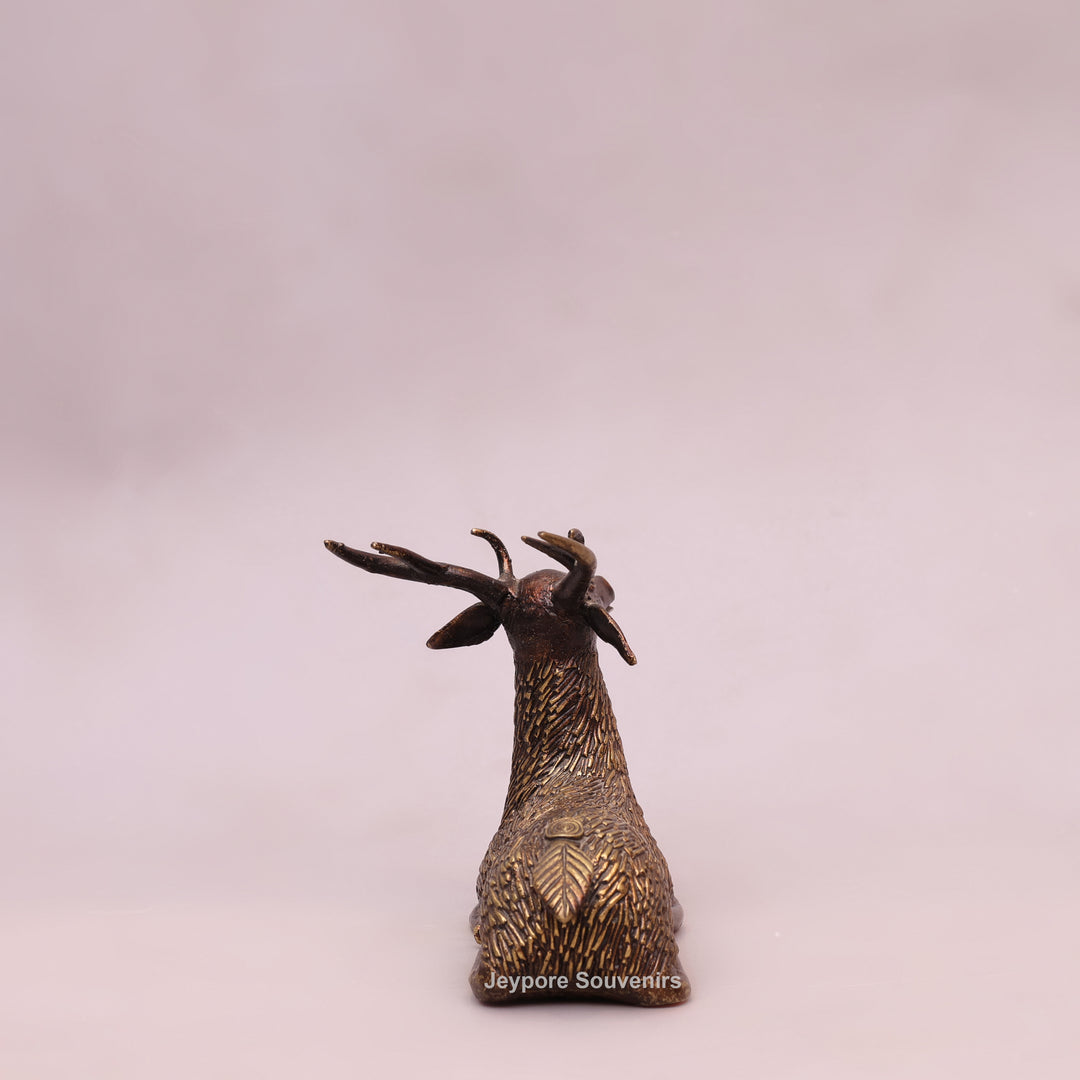 Handcrafted Dhokra Brass Deer Sculpture