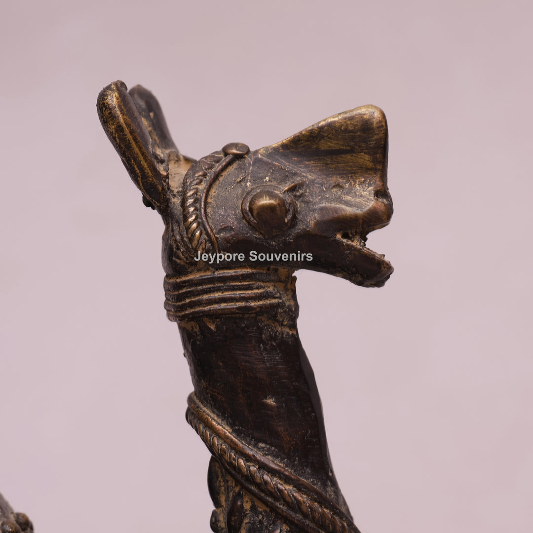Handcrafted Brass Dhokra Camel Candle Stand