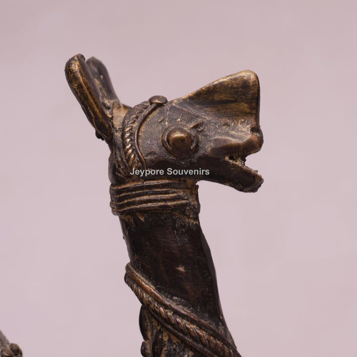 Handcrafted Brass Dhokra Camel Candle Stand