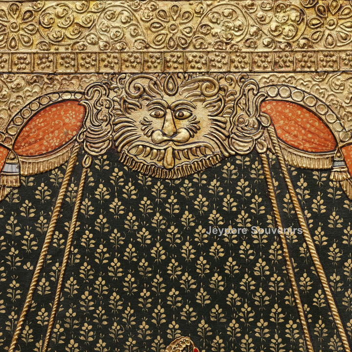 Lord Ganesha Tanjore Painting with Real Gold Leaf Work