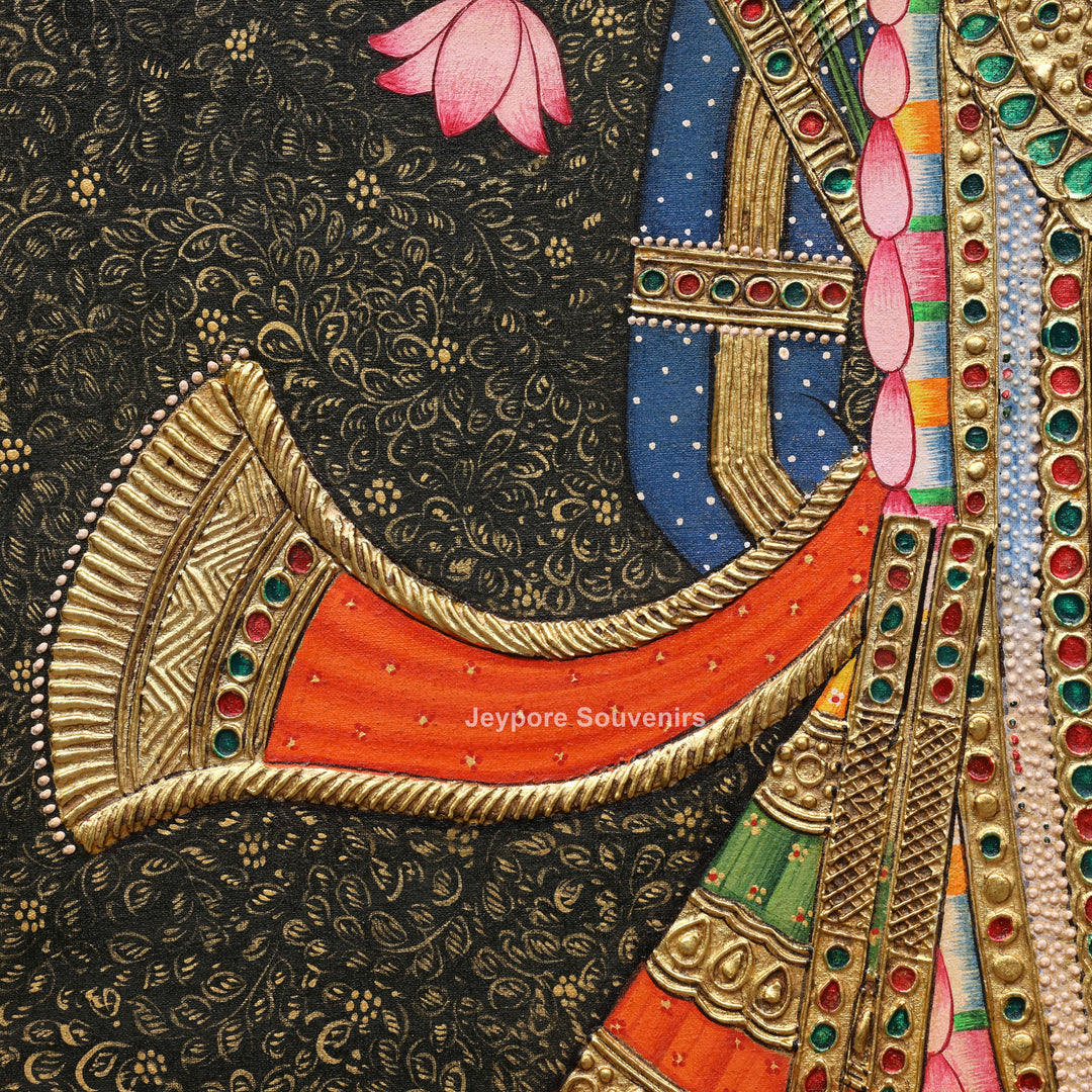 Handcrafted Lord Shrinath Ji Tanjore Painting with Real Gold Leaf work