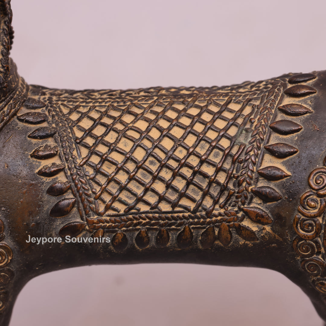 Handcrafted Dhokra Brass Horseman Statue