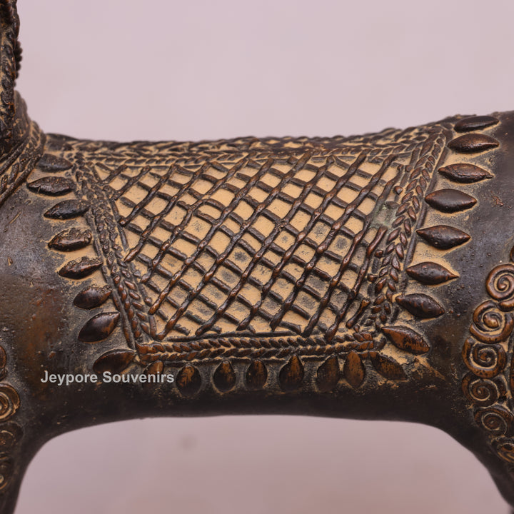 Handcrafted Dhokra Brass Horseman Statue