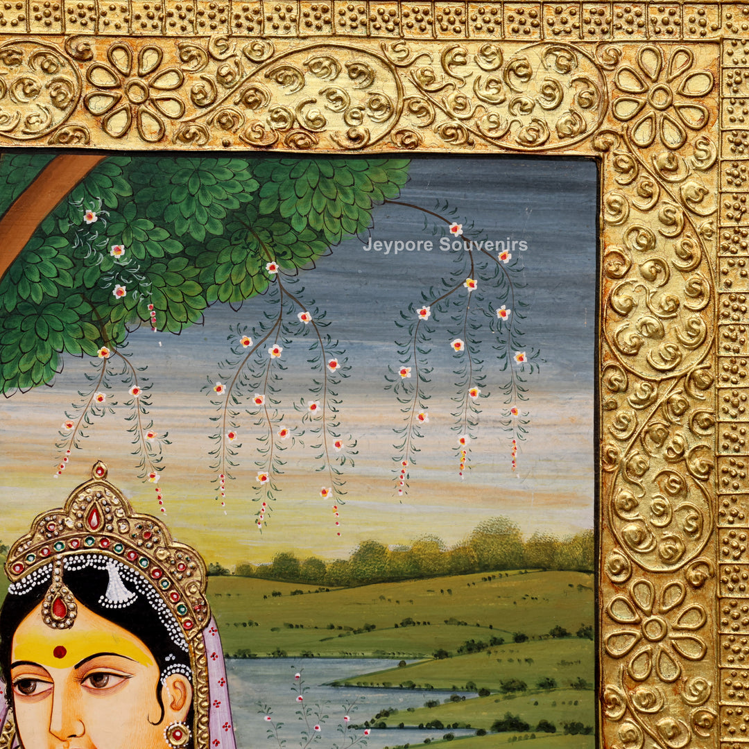Radha Krishna Tanjore Painting with Real Gold Leaf Work