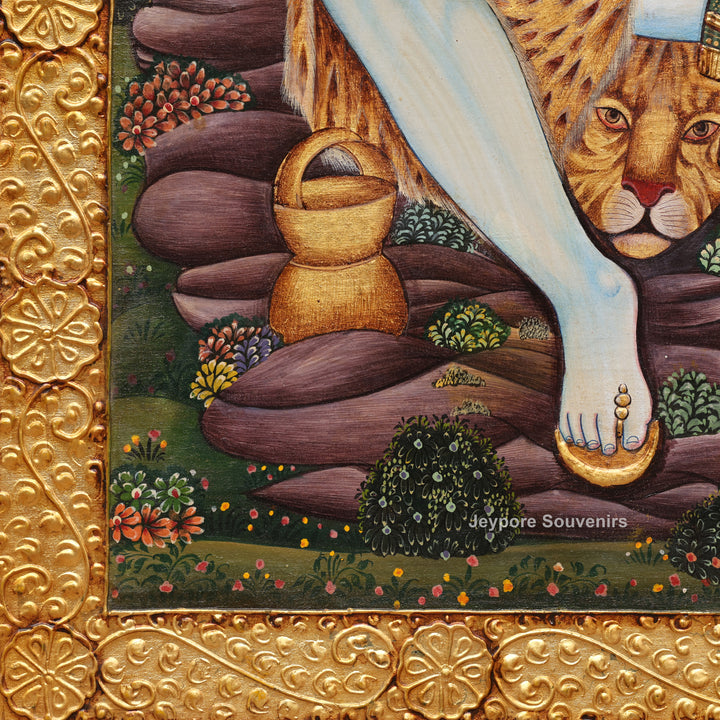 Handmade Shiv Parivar Tanjore Painting with Real Gold Leaf Work