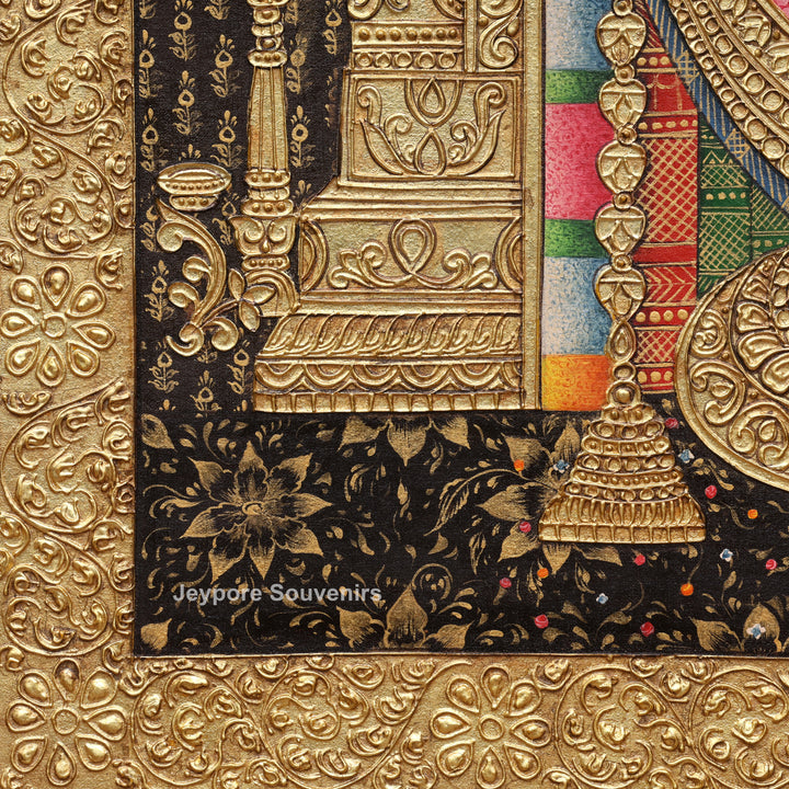 Tirupati Balaji Tanjore Painting with Real Gold Leaf Work