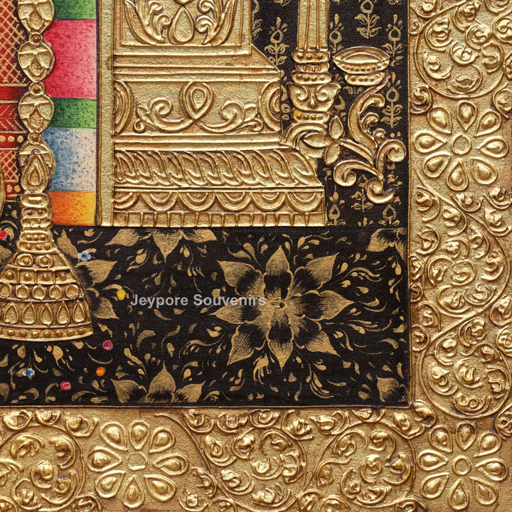 Tirupati Balaji Tanjore Painting with Real Gold Leaf Work