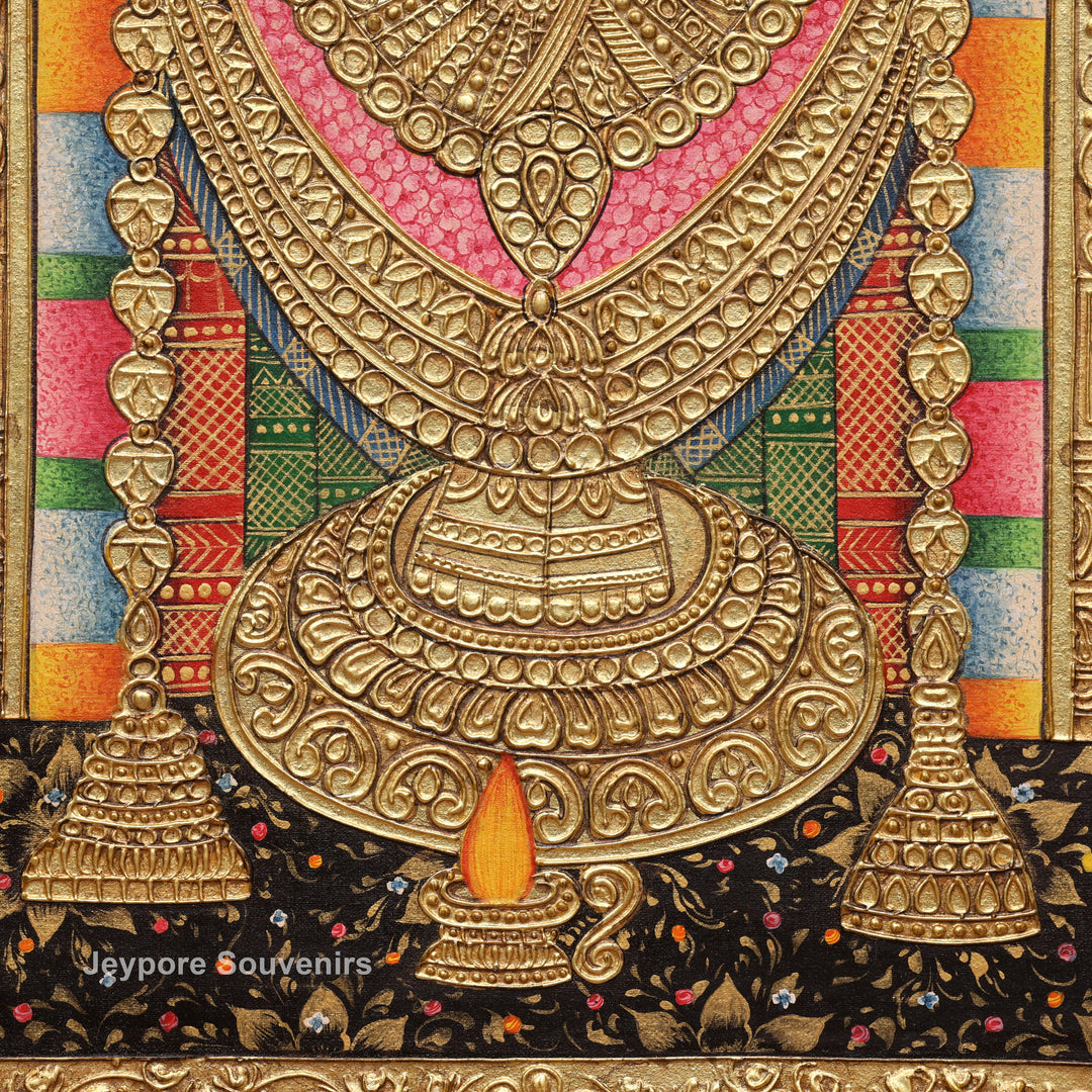 Tirupati Balaji Tanjore Painting with Real Gold Leaf Work