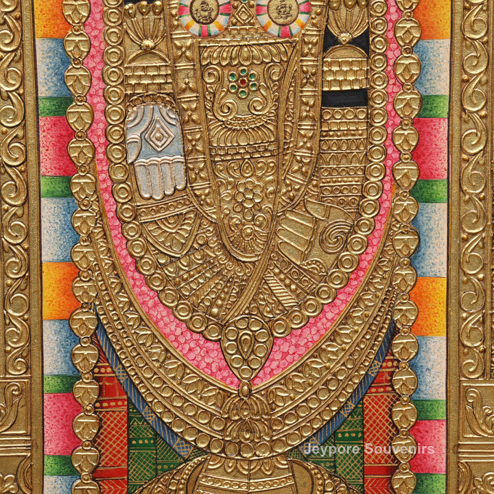Tirupati Balaji Tanjore Painting with Real Gold Leaf Work