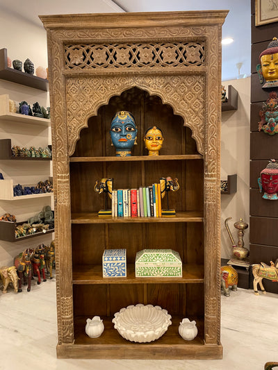 Jharokha style hand carved Bookshelf