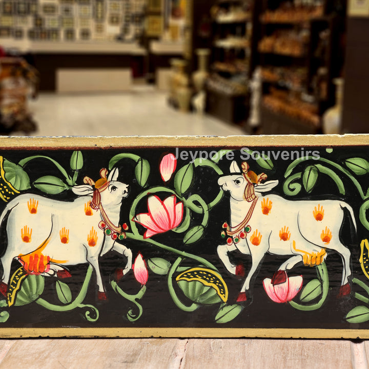 Handcrafted Pichwai Shrinathji Mirror Frame Wall Décor