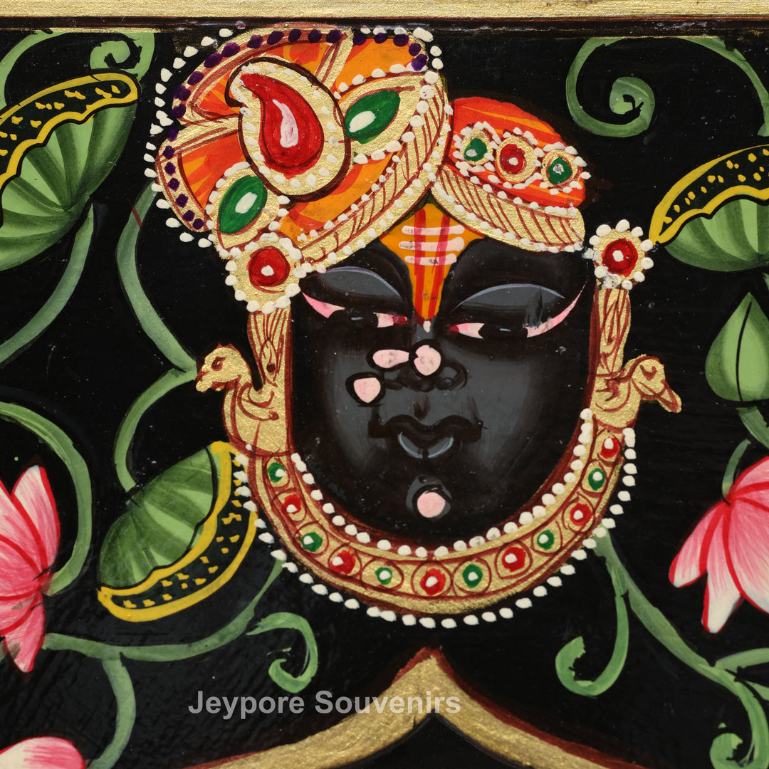 Handcrafted Pichwai Shrinathji Mirror Frame Wall Décor