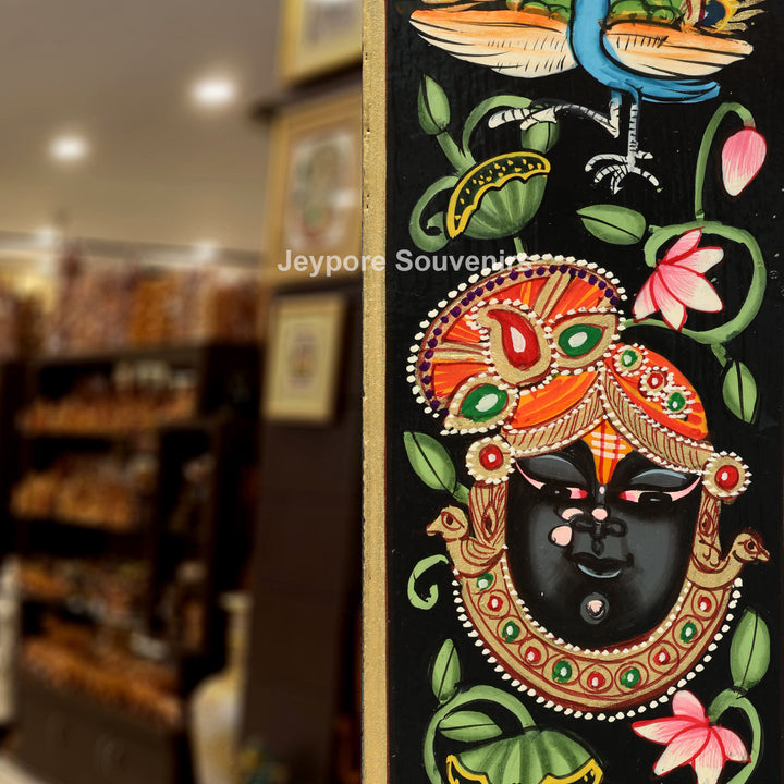 Handcrafted Pichwai Shrinathji Mirror Frame Wall Décor