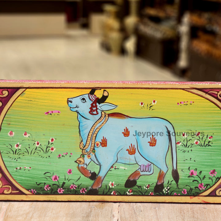 Handcrafted Radha Krishna Pichwai Decorative Wall Mirror