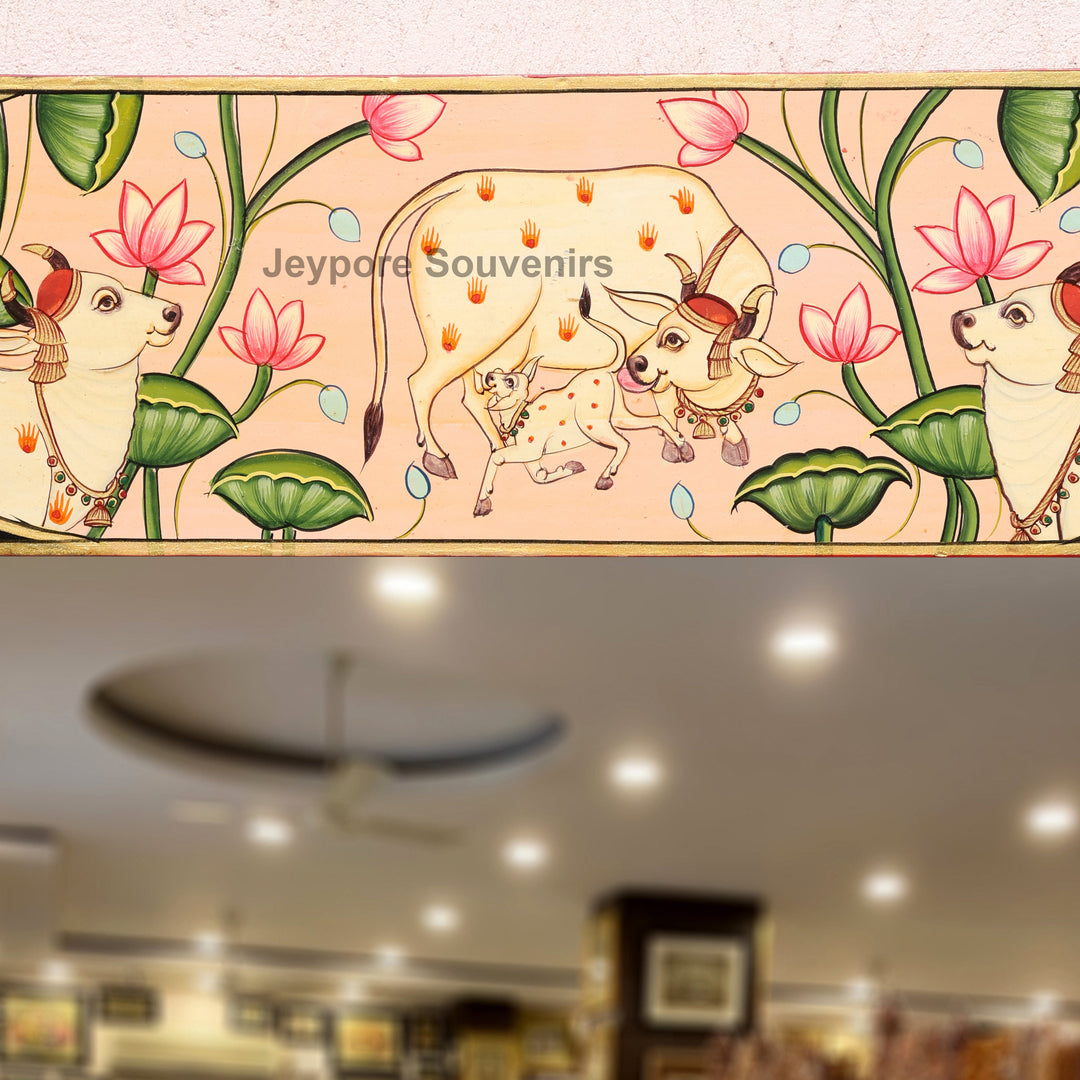 Radha Krishna Pichwai Style Decorative Wall Mirror Frame