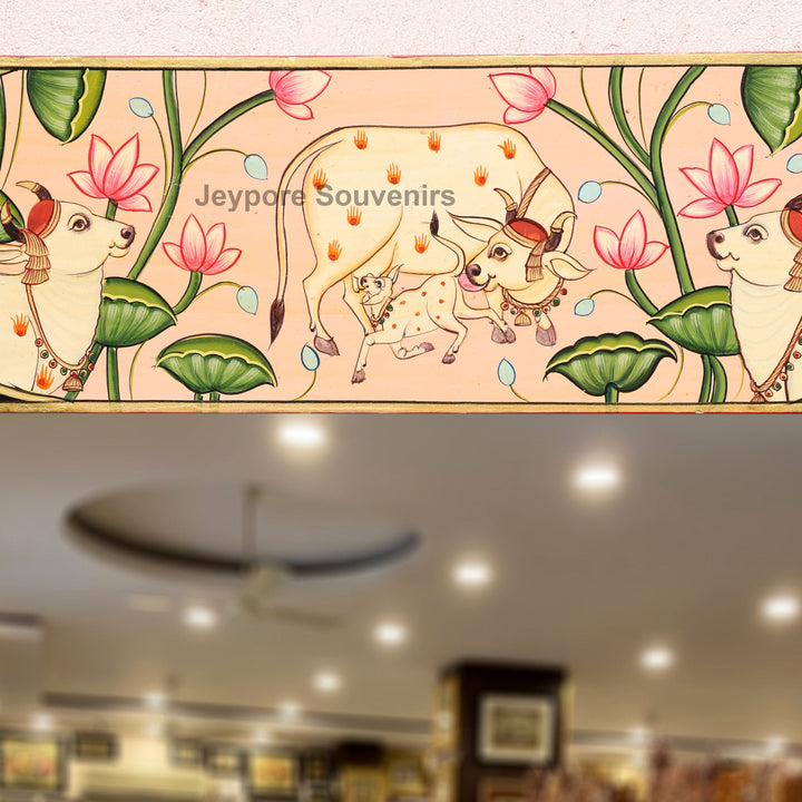 Radha Krishna Pichwai Style Decorative Wall Mirror Frame