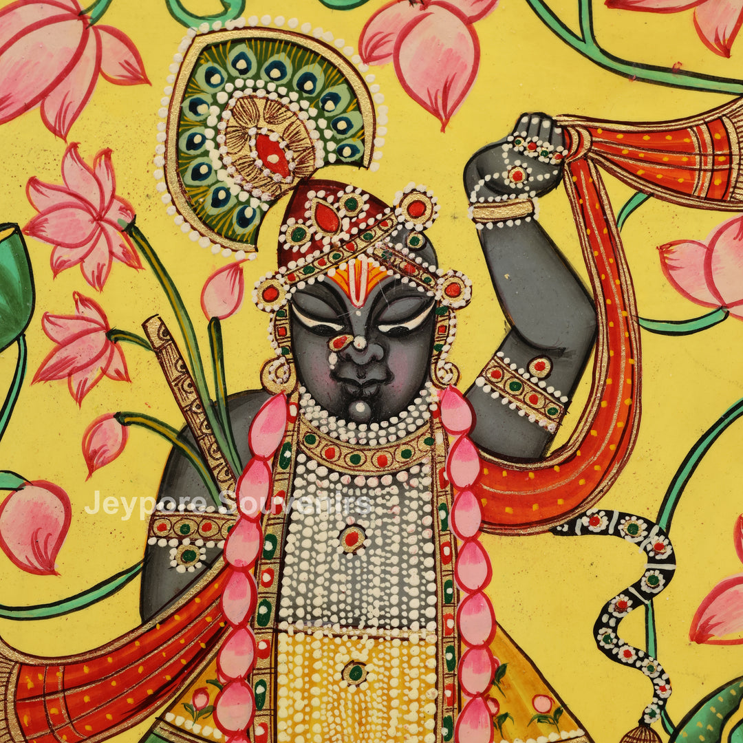 Handcrafted Pichwai Shrinathji Jharokha Wall Mirror