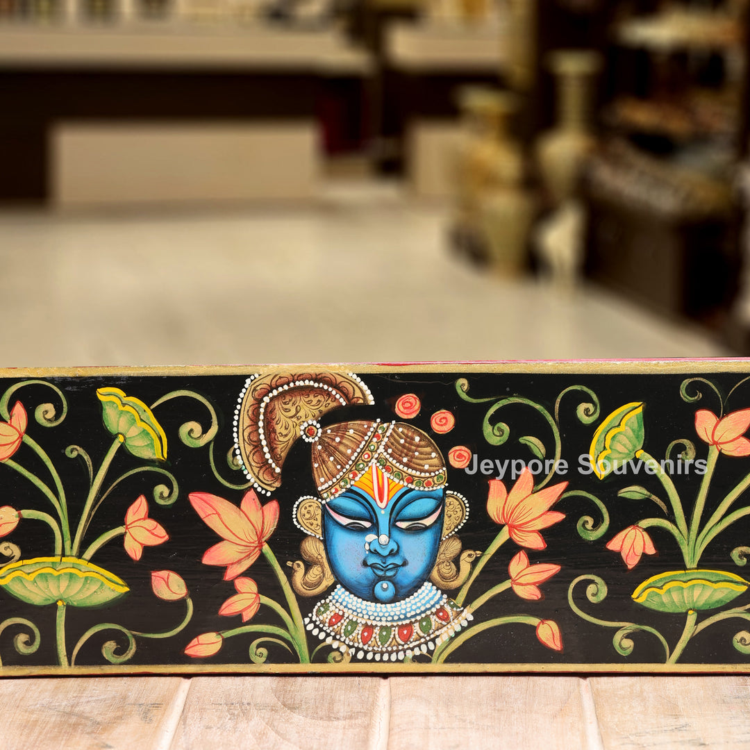Handcrafted Pichwai Shrinath Ji Mirror Frame Wall Décor