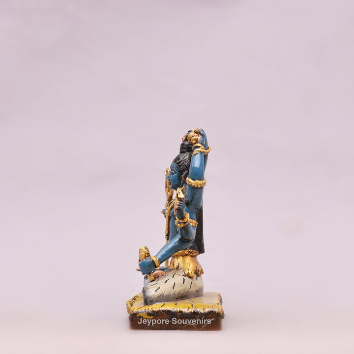 10" Handcrafted Brass Lord Shiva Statue with Hand-Painted Finish