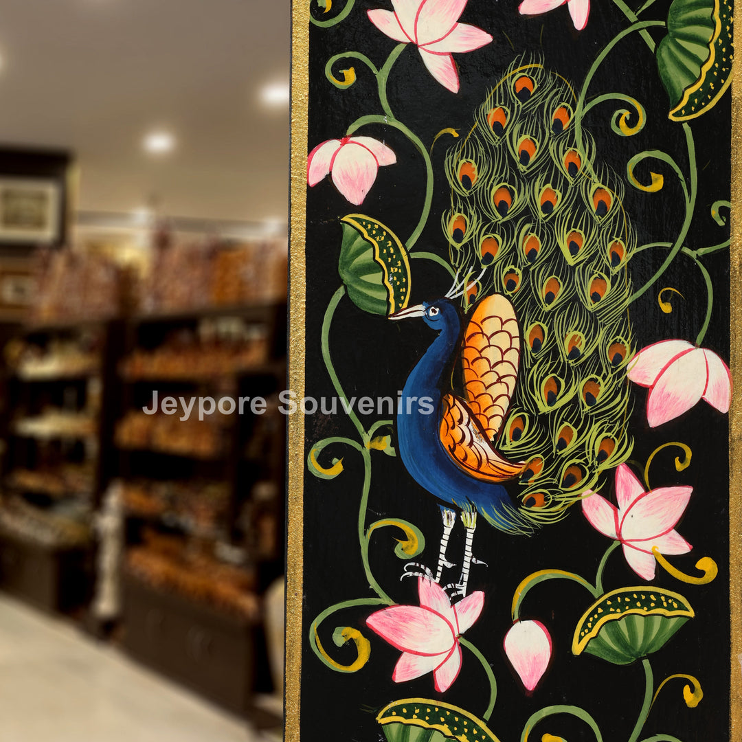 Radha Krishna Hand-Painted Pichwai Style Wall Mirror Frame
