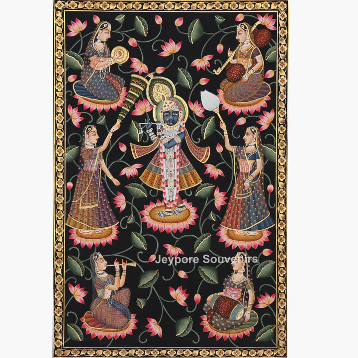 Krishna Divine Raas Leela - Pichwai Painting
