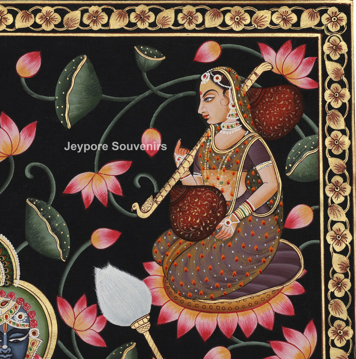 Krishna Divine Raas Leela - Pichwai Painting