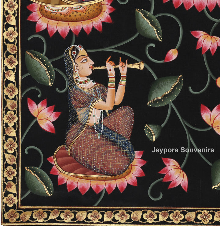 Krishna Divine Raas Leela - Pichwai Painting