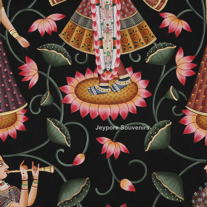 Krishna Divine Raas Leela - Pichwai Painting